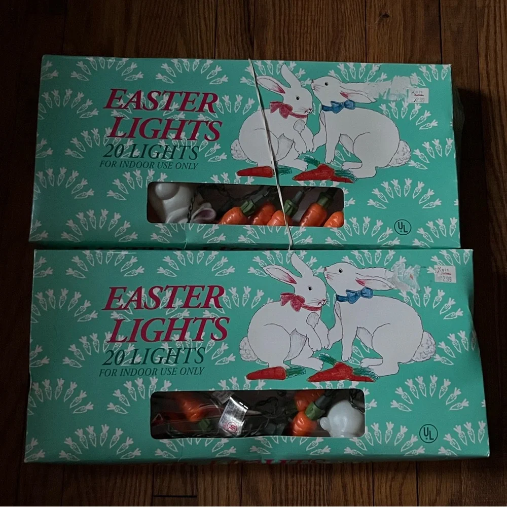 Vintage Easter Lights Bunny String Lights